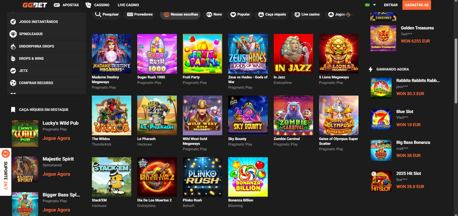 ggbet casino games