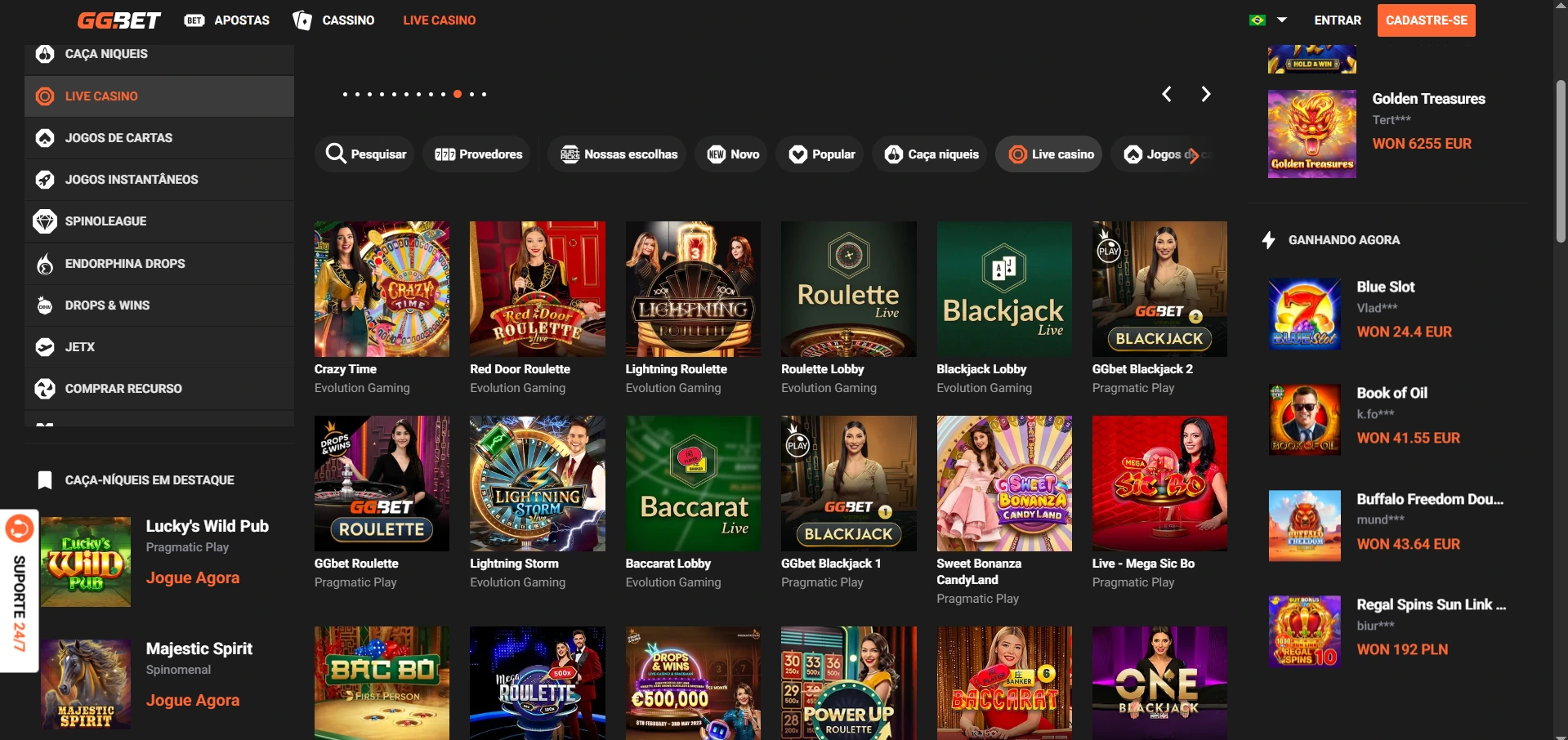 ggbet live casino